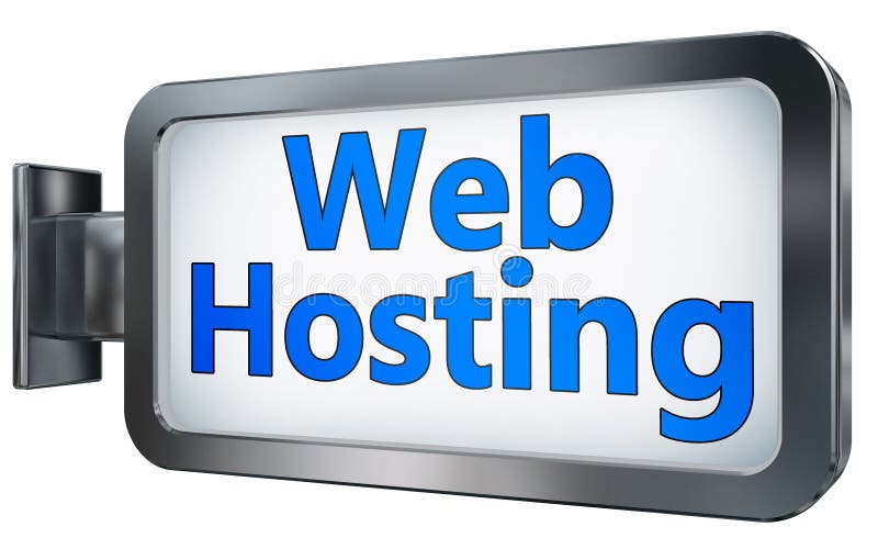 Web hosting en la cartelera libre illustration Web hosting en la cartelera libre illustration