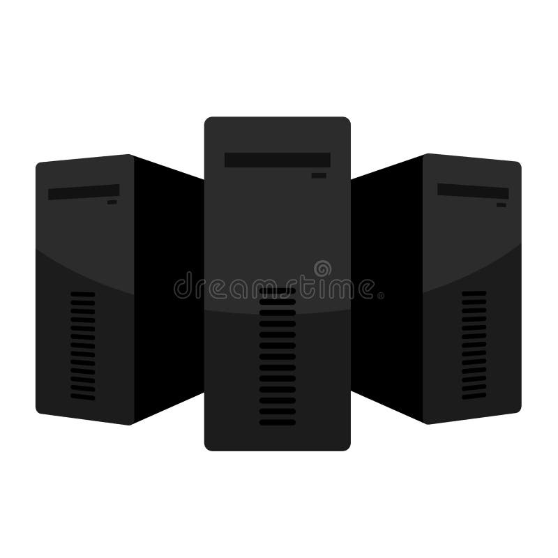 WEB HOSTING SERIES - ISOLATED SERVERS royalty free illustration
