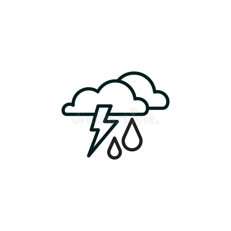 Icon. Haze storm, clouds, and rain. Thunderclouds royalty free illustration Icon. Haze storm, clouds, and rain. Thunderclouds royalty free illustration