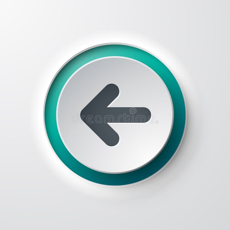 Web icon push-button backward arrow vector illustration