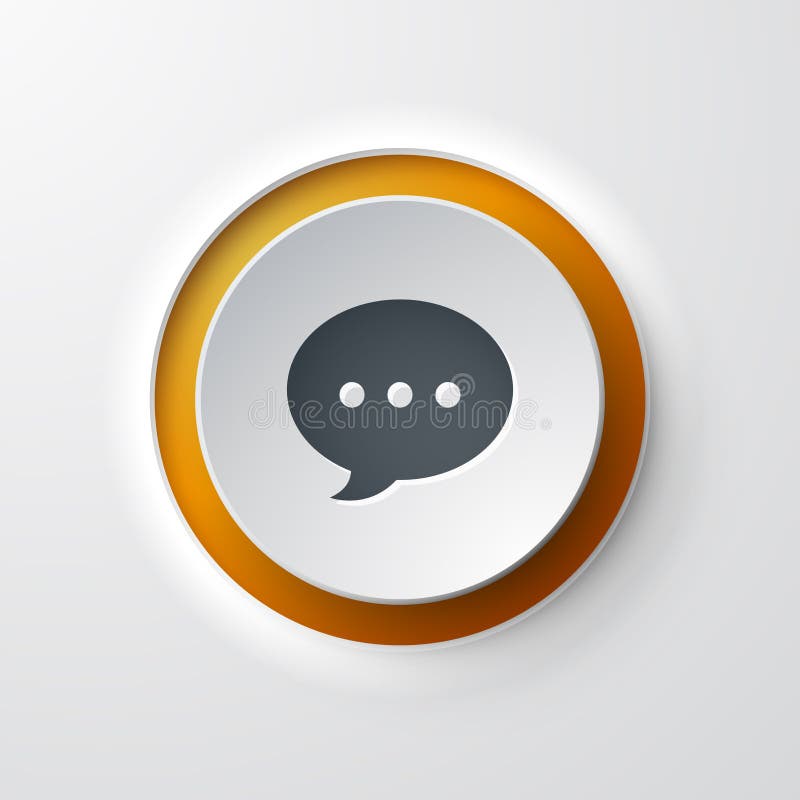 Web icon push-button chat speech bubble stock illustration