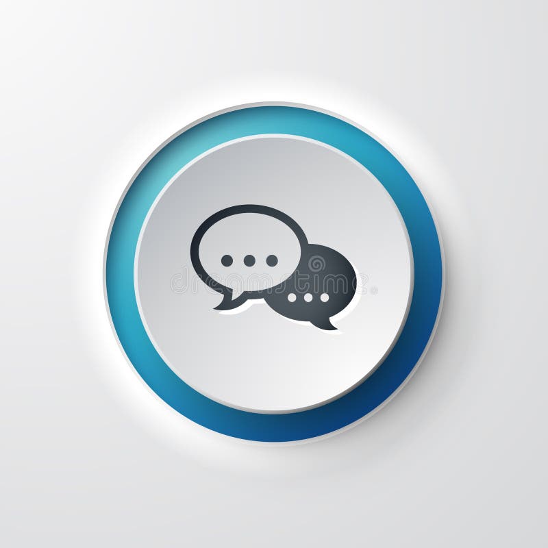 Web icon push-button chat speech bubble vector illustration