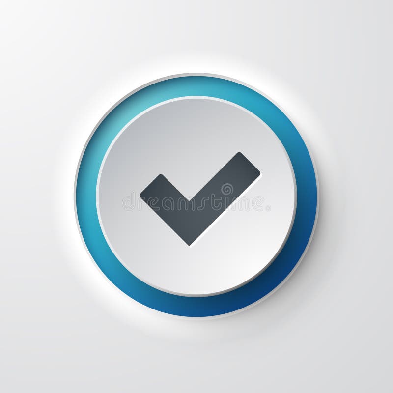Web icon push-button check confirm royalty free illustration