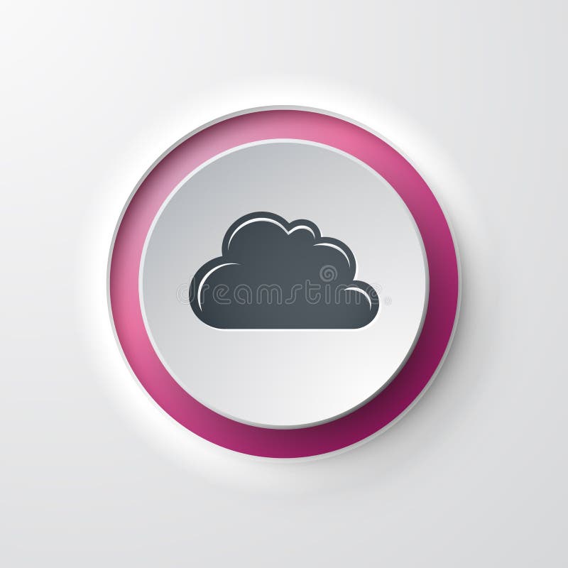 Web icon push-button cloud stock illustration