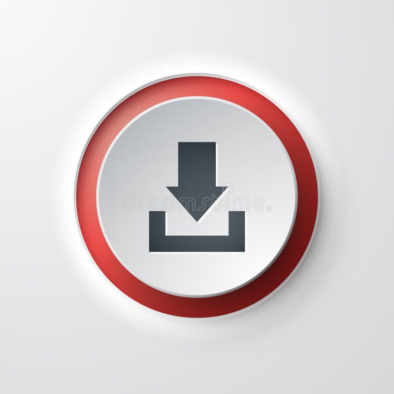 Web icon push-button download stock illustration