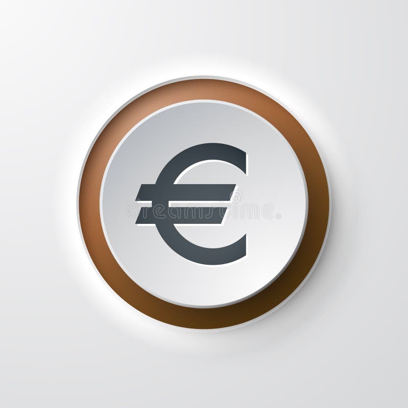 Web icon push-button euro royalty free illustration