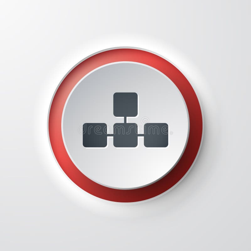Web icon push button flow chart vector illustration