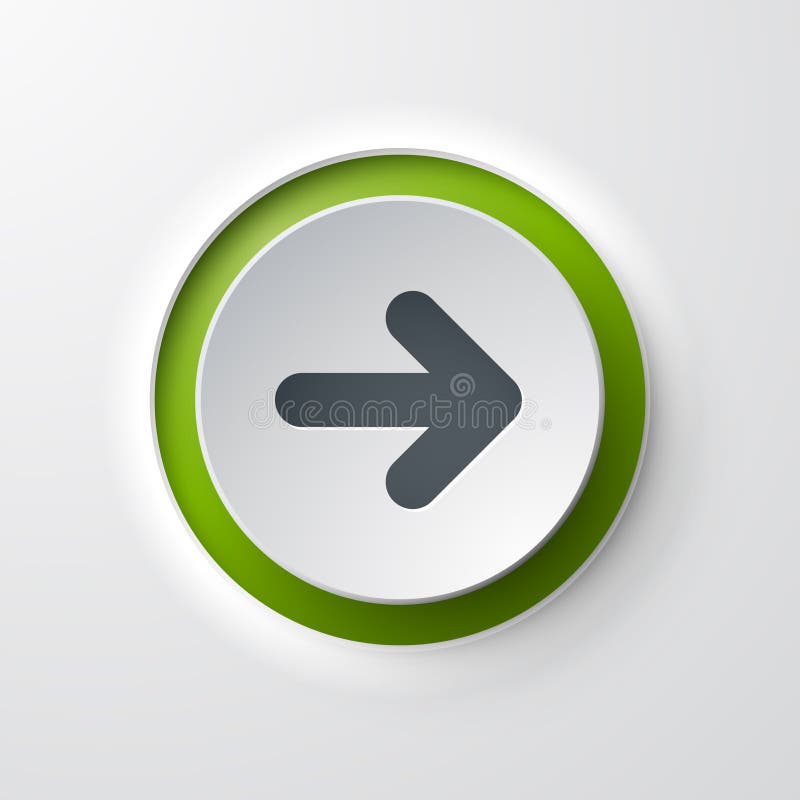Web icon push-button forward arrow royalty free illustration
