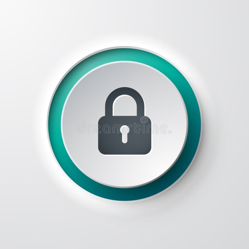 Web icon push-button lock royalty free illustration