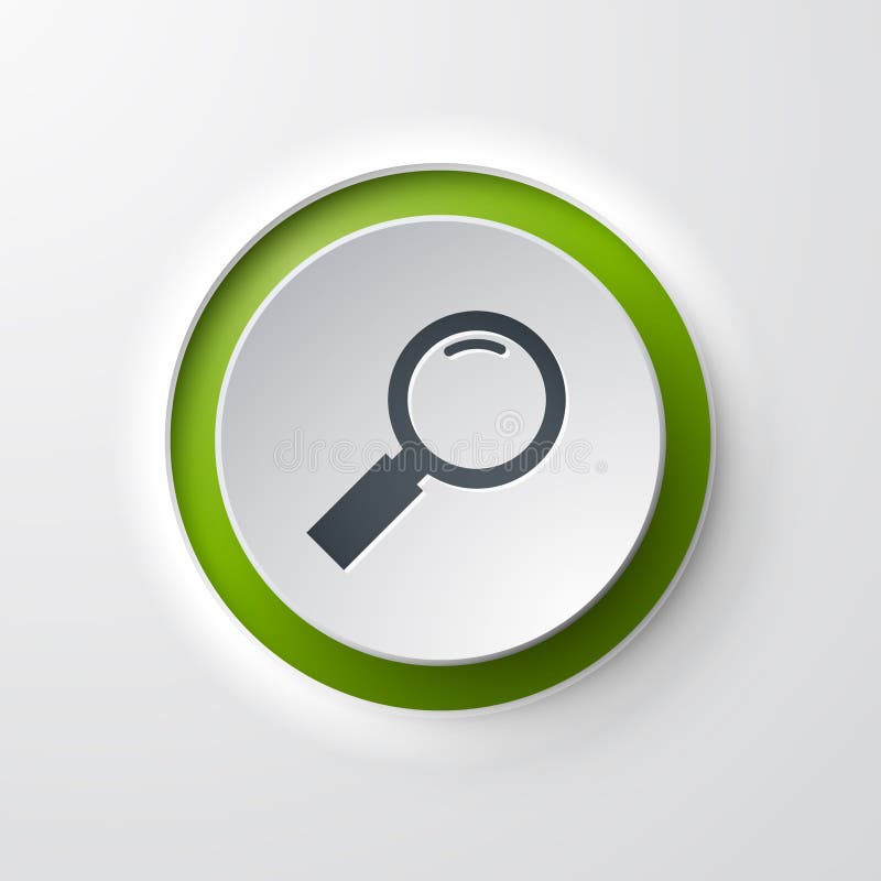 Web icon push-button magnifying glass royalty free illustration