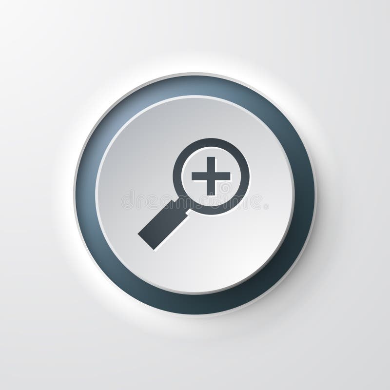 Web icon push button magnifying glass royalty free illustration