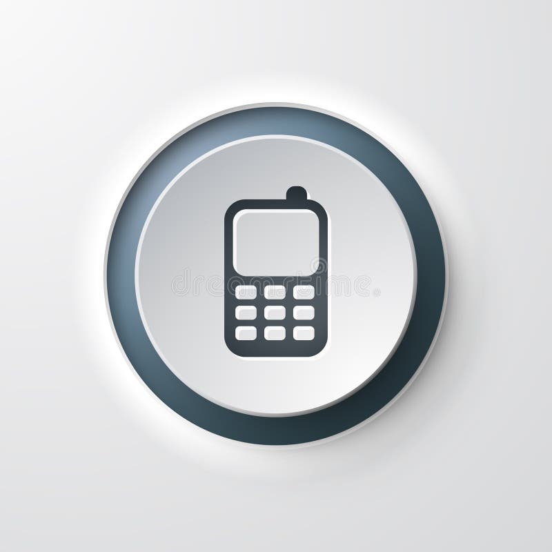 Web icon push-button mobile phone contact royalty free illustration
