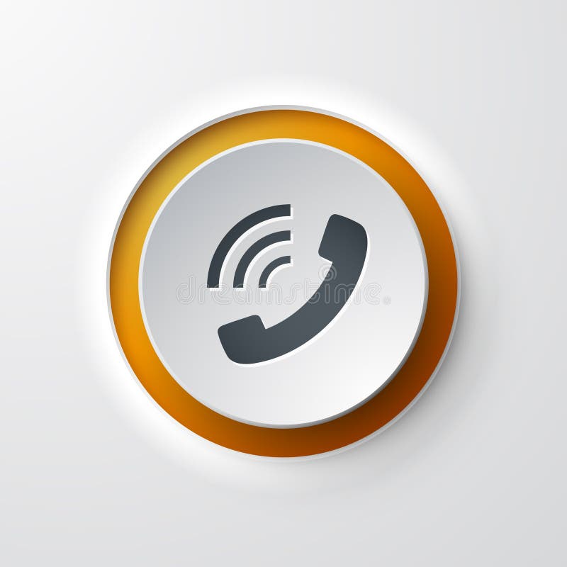 Web icon push-button phone call stock illustration