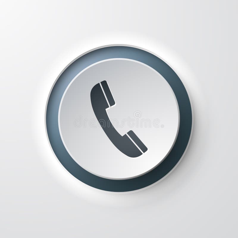 Web icon push-button phone call royalty free illustration