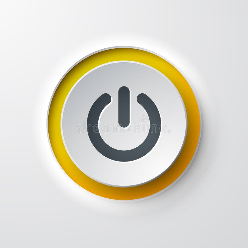 Web icon push-button power royalty free illustration