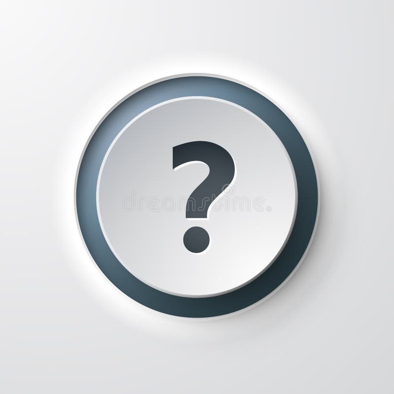 Web icon push-button question faq stock illustration