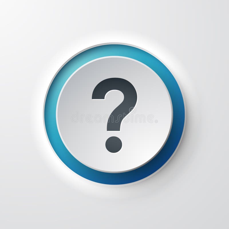 Web icon push-button question faq vector illustration