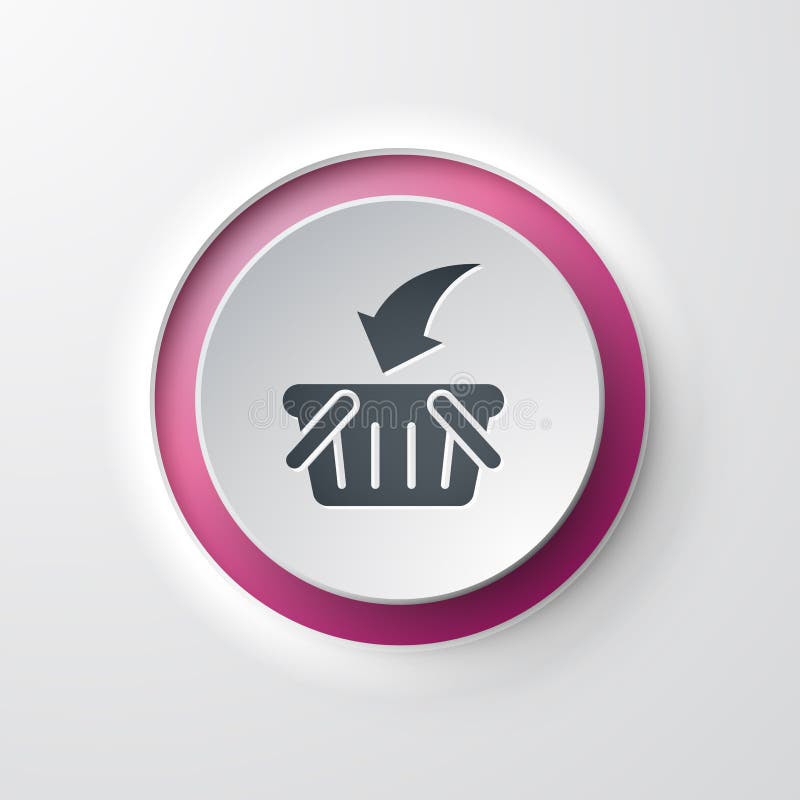 Web icon push-button shopping basket royalty free illustration