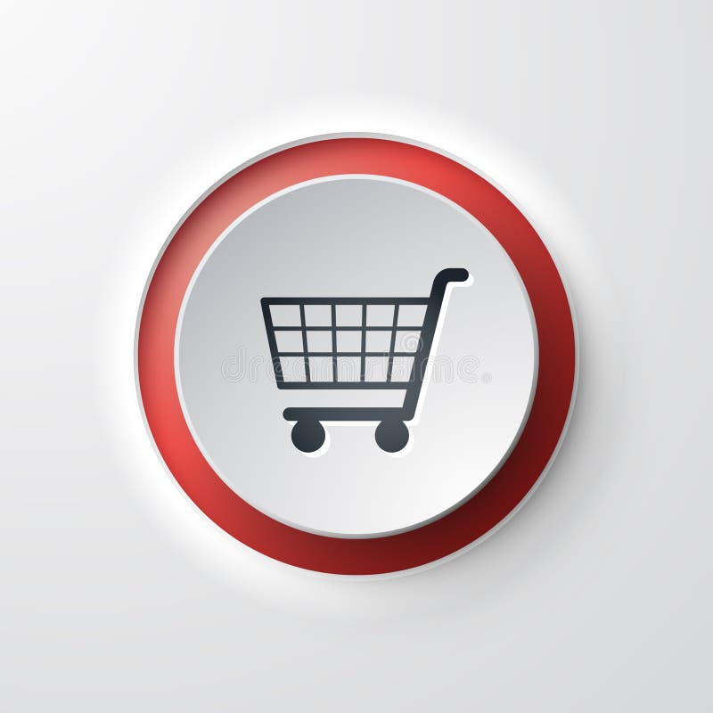 Web icon push-button shopping cart royalty free illustration