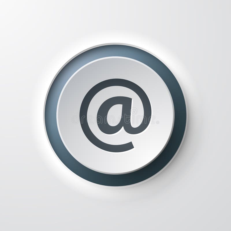 Web icon push-button at sign email royalty free illustration