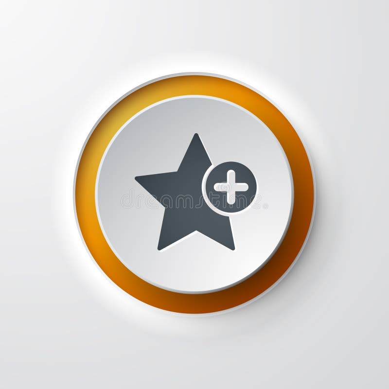 Web icon push button star favorite vector illustration