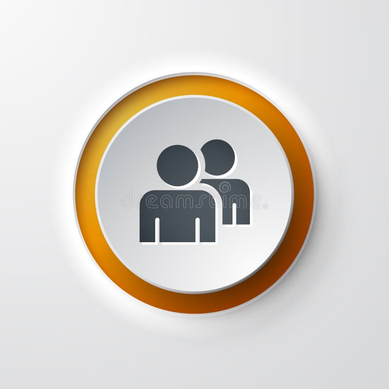 Web icon push-button team work vector illustration