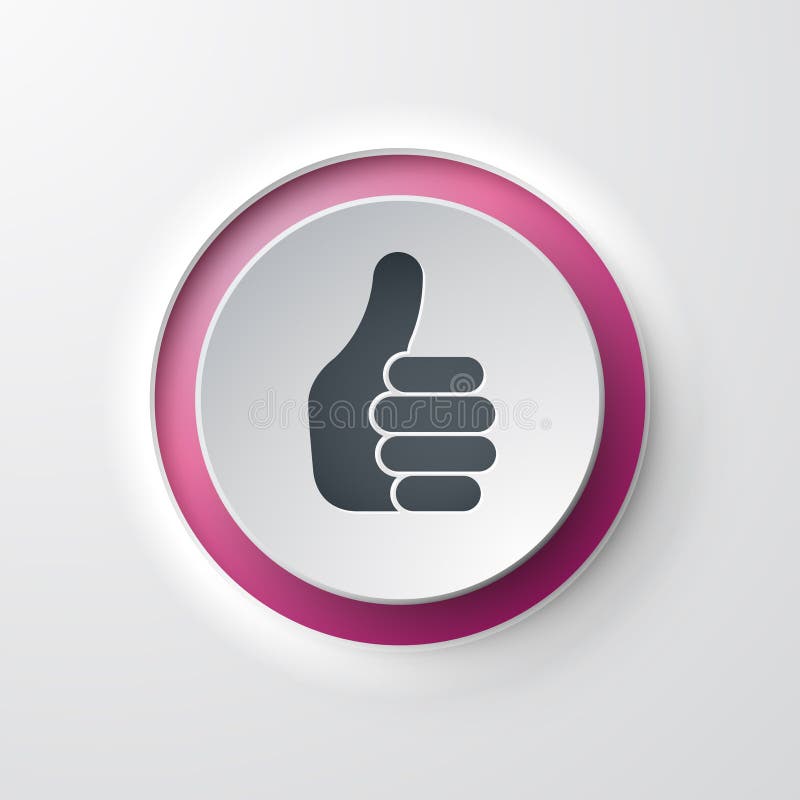 Web icon push button thumb up royalty free illustration