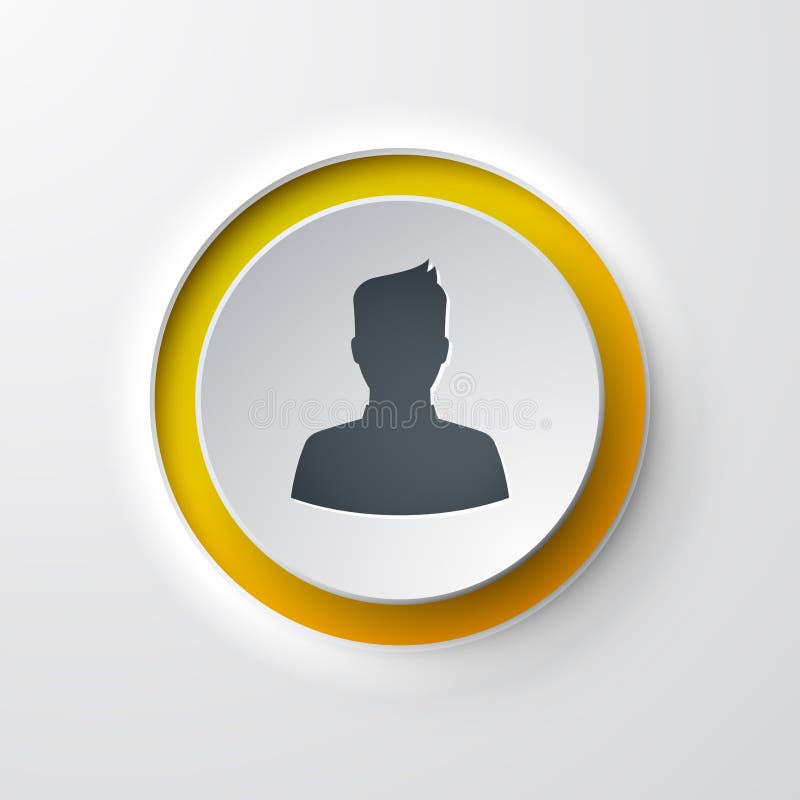 Web icon push-button user customer stock illustration