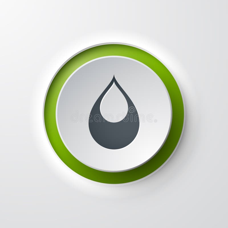 Web icon push button water drop stock illustration