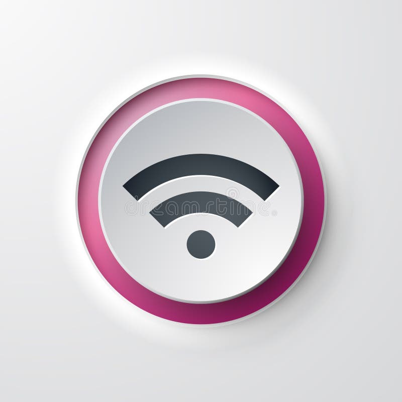 Web icon push-button wifi stock illustration