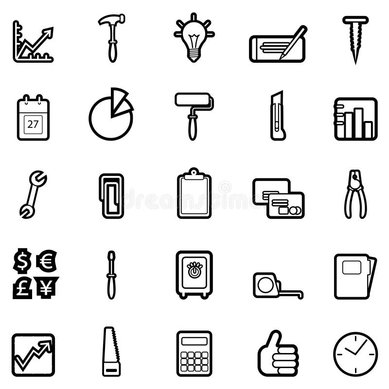 Web icon set 1 (easily editable) vector illustration
