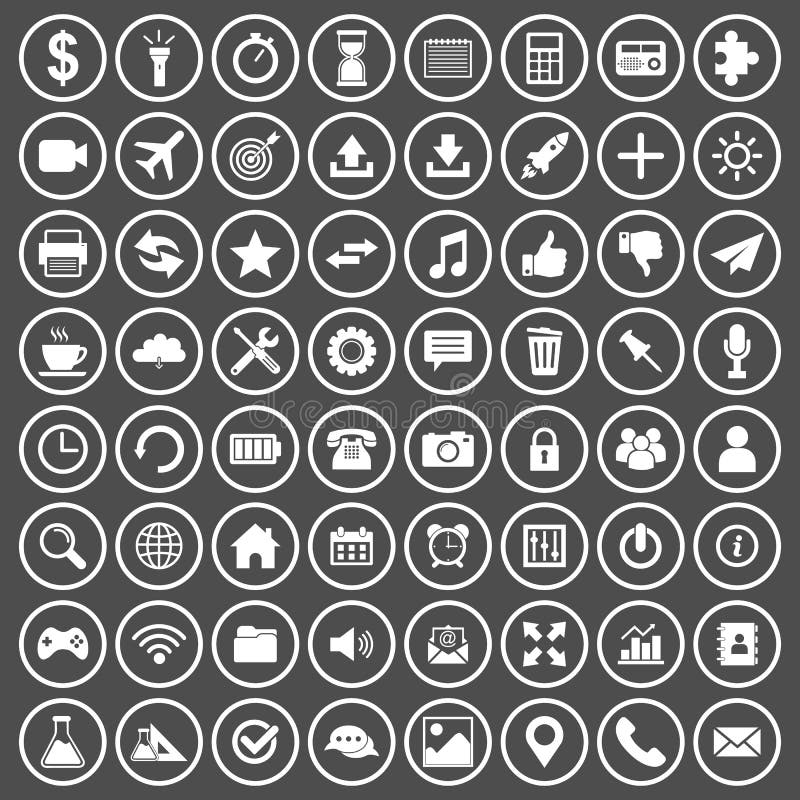 Web Icon Set Vector Design Symbol Stock Vector - Illustration of arrow ...