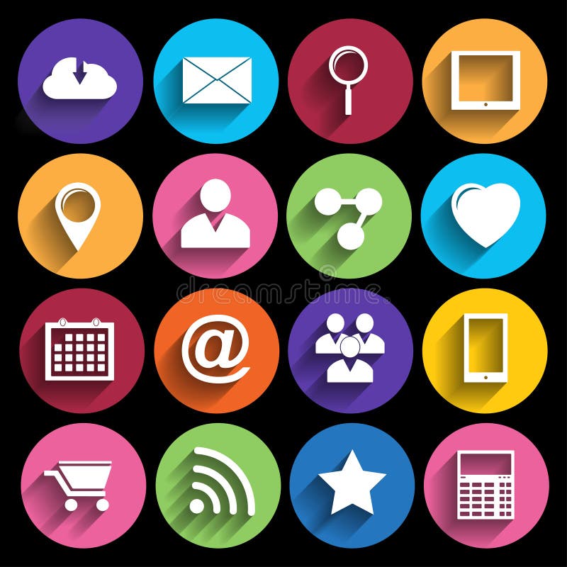 Web Icons Set in Flat Design stock illustration Web Icons Set in Flat Design stock illustration