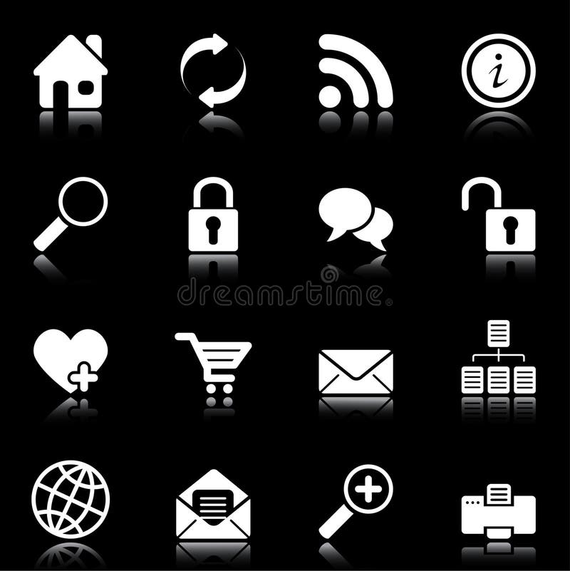 Web and Internet icons - black series vector illustration Web and Internet icons - black series vector illustration