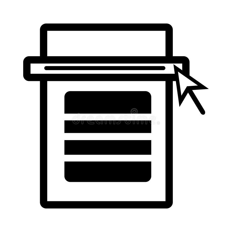 Web menu, click, menu, nav bar, menu scrolling icon royalty free illustration