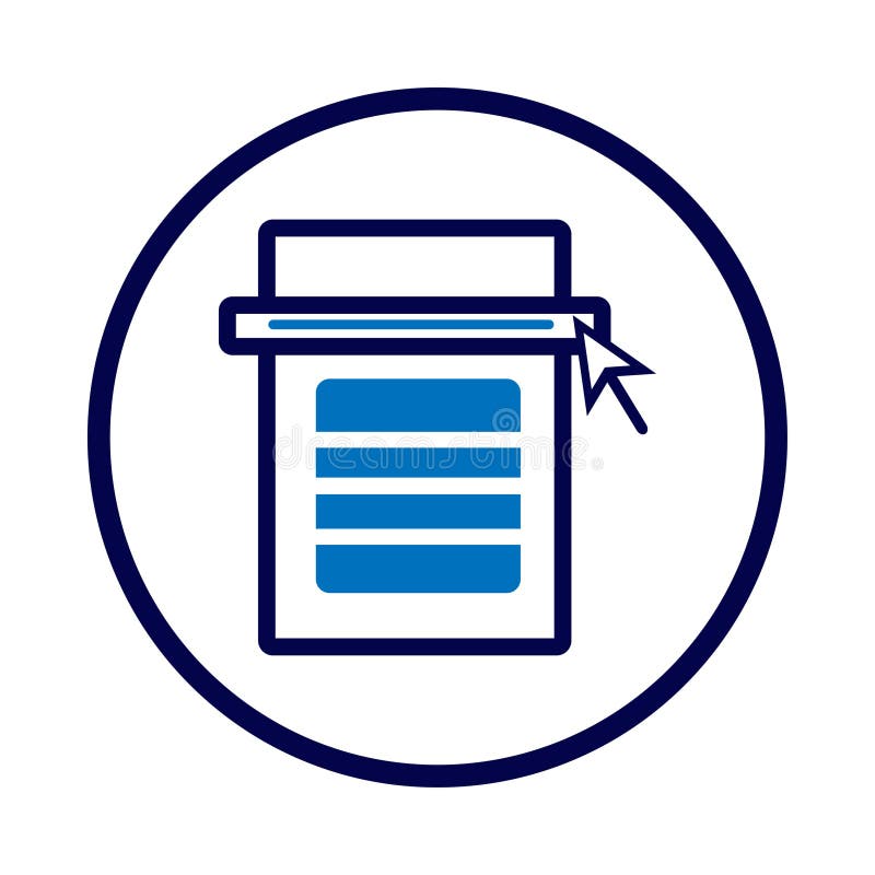 Web menu, click, menu, nav bar, menu scrolling icon royalty free illustration