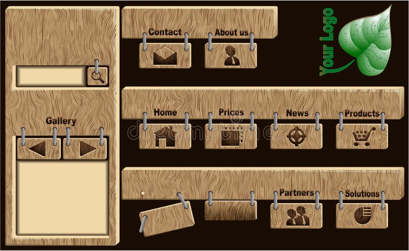 Web navigation templates royalty free illustration