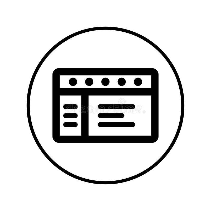 Web page icon / black vector graphics. Beautiful, meticulously designed icon. Well organized and editable Vector for any uses.