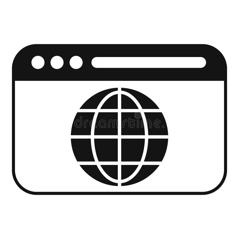 Web page internet icon simple vector. Data server cloud stock illustration