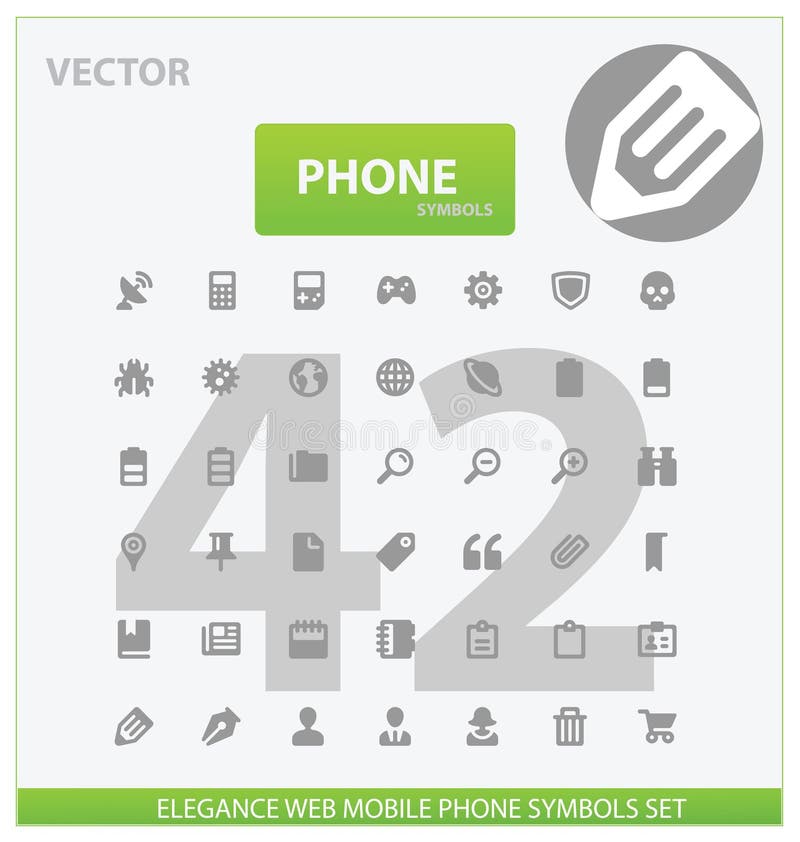 Web and phone universal outline icons