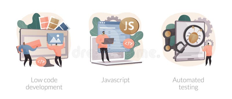 Web programming abstract concept vector illustrations. stock illustration