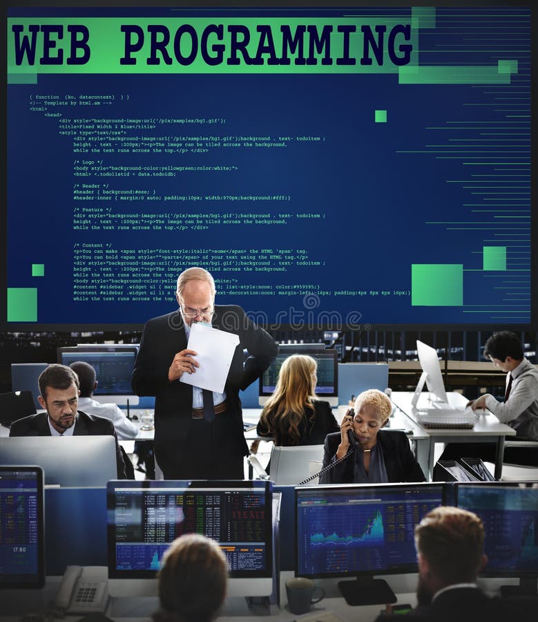 Web Programming Software Developer Technology Concept stock image