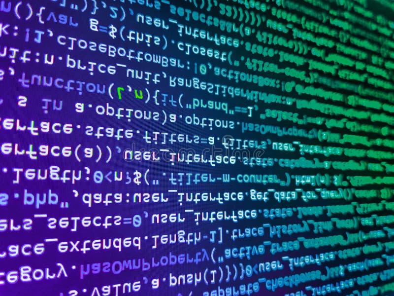 Web或应用程序开发业务概念. 程序代码随机部分的屏幕截图. Python编程 库存照片