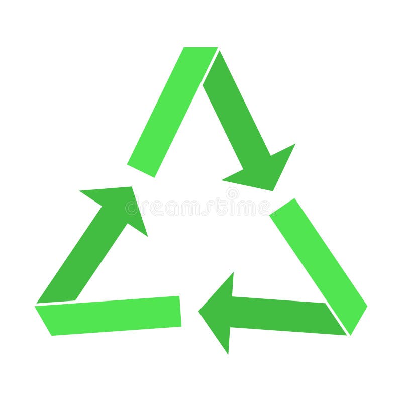 Recycle arrow symbol Means using recycled resources