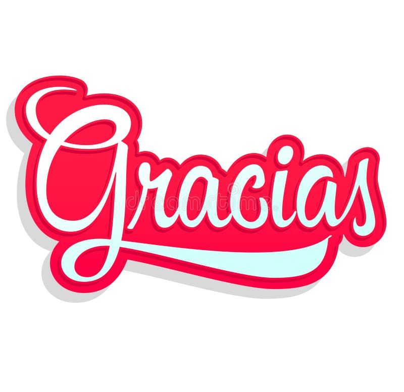 Gracias - THANK YOU Spanish Stock Vector - Illustration of latin ...