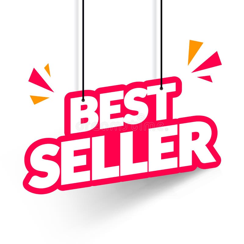 矢量图插图Web Shop现代悬挂畅销书标志 库存例证
