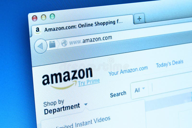 Website da Amazon fotografia de stock royalty free
