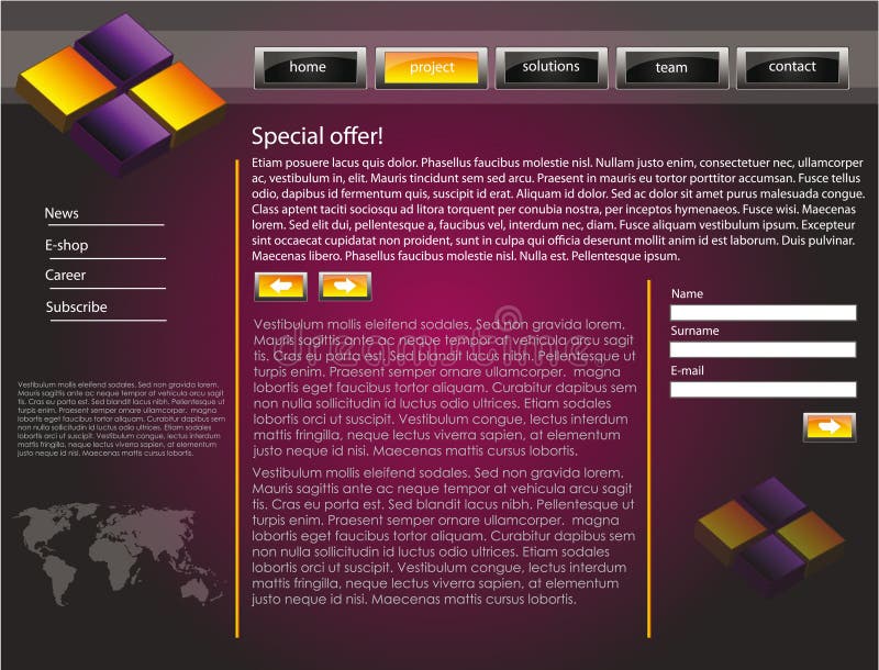 Web site design template 48