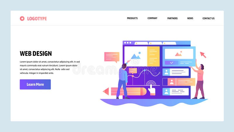 Web site onboarding screens. Team build ux ui interface. Menu vector banner template for website and mobile app stock illustration