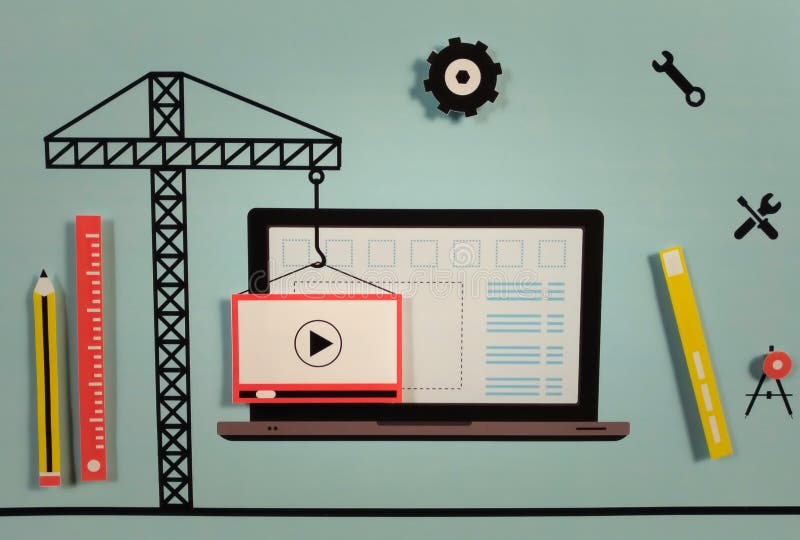 Website em construção fotos de stock royalty free